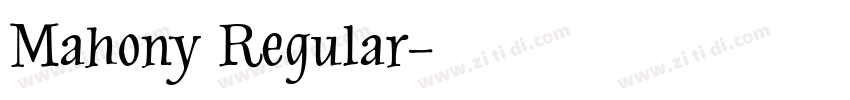 Mahony Regular字体转换